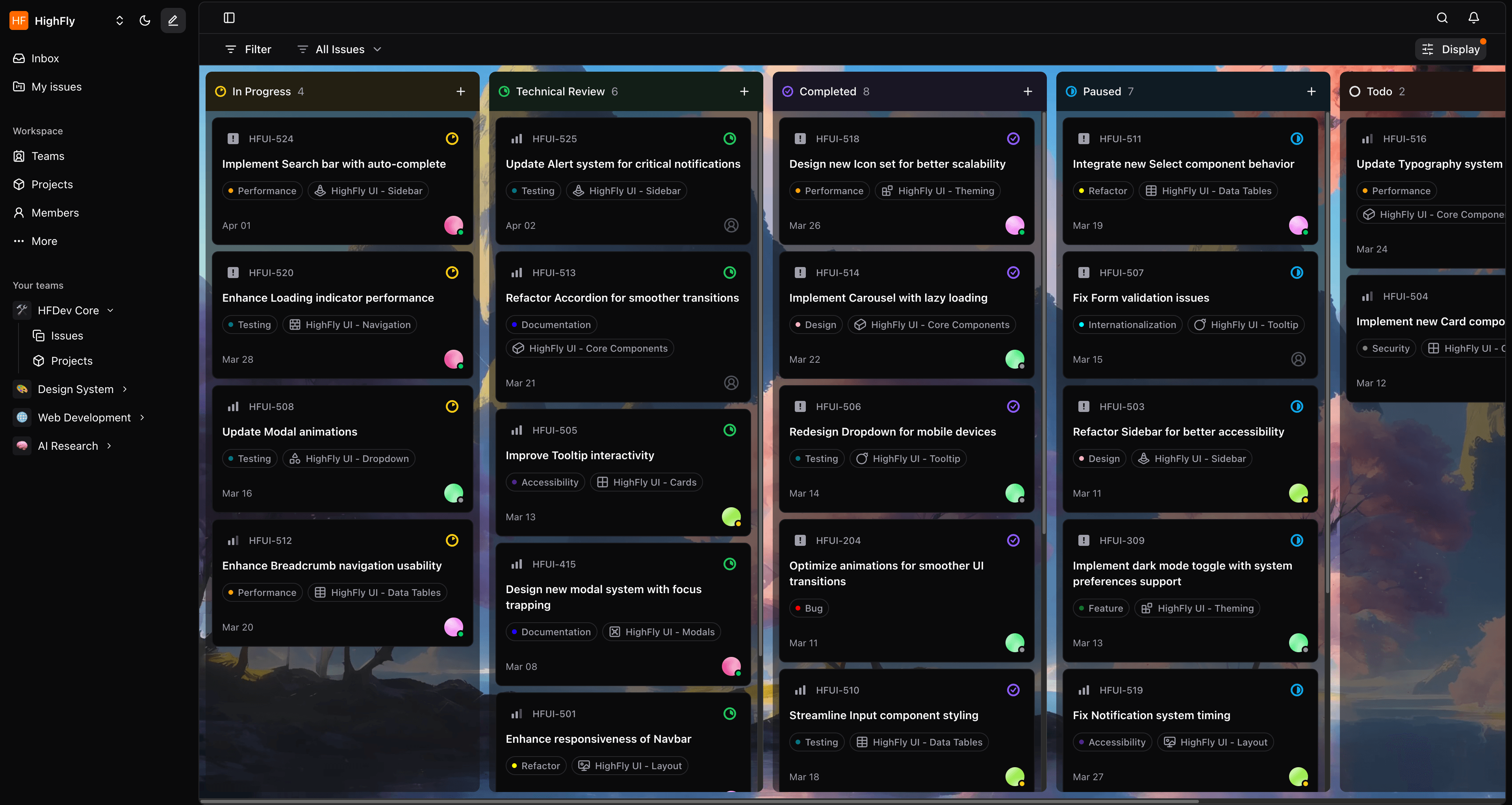 app screen